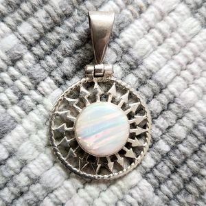Stunning Mexican Montero Taxco Opal Inlay Pendant